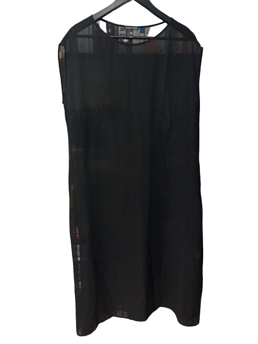 Eileen Fisher Black Sheer layering Dress